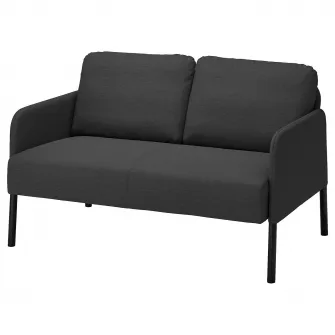 IKEA GLOSTAD Canapea 2 locuri, Knisa gri inchis