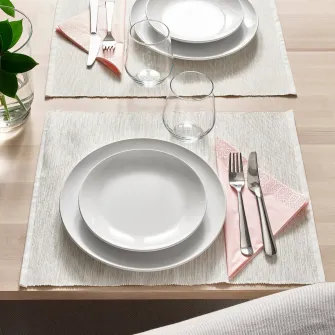 IKEA GODMIDDAG Serviciu 18 piese, alb