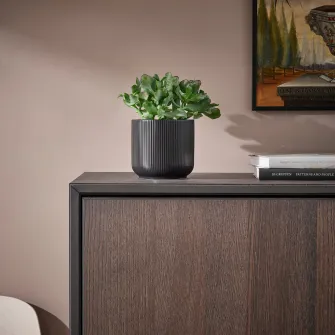 IKEA GRADVIS Ghiveci, interior/exterior negru, 12 cm