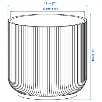 IKEA GRADVIS Ghiveci, interior/exterior negru, 12 cm