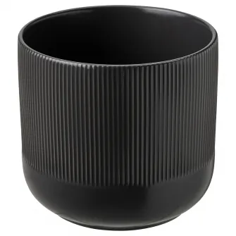IKEA GRADVIS Ghiveci, interior/exterior negru, 15 cm