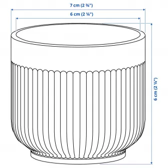 IKEA GRADVIS Ghiveci, interior/exterior negru, 6 cm