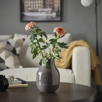 IKEA GRADVIS Vaza, gri inchis, 21 cm