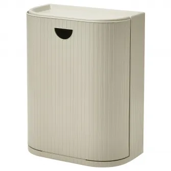 IKEA GÅRDSBUTIK Cos cu capac, gri-bej, 21 l