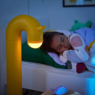 GREJSIMOJS decoratiune LED podea, girafa/galben cu baterii