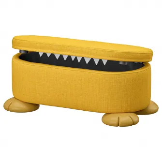 GREJSIMOJS pouf cu spatiu de depozitare, galben