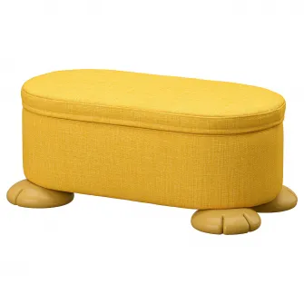 GREJSIMOJS pouf cu spatiu de depozitare, galben