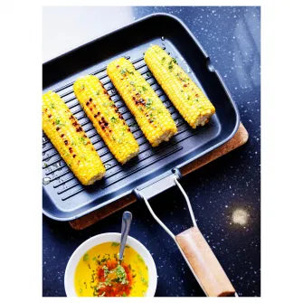 IKEA GRILLA Tigaie gratar, strat antiaderent, 36x26 cm