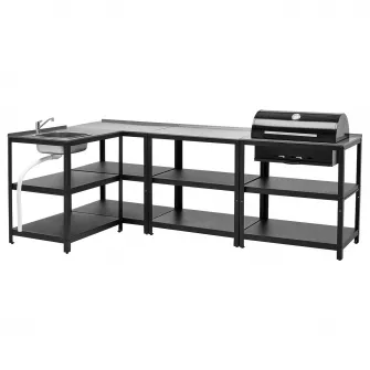 IKEA GRILLSKÄR Masca chiuveta buct/gratar crb, ext, inox, 258x147 cm