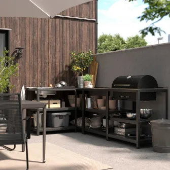 IKEA GRILLSKÄR Masca chiuveta buct/gratar crb, ext, inox, 258x147 cm
