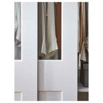 IKEA GRIMO Set usi glisante, sticla/alb, 200x201 cm