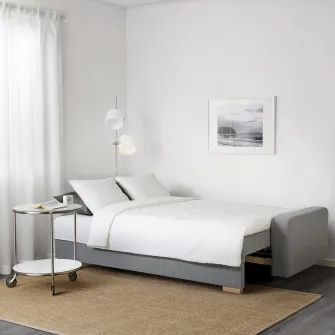 IKEA GRÄLVIKEN Canapea extensibila 3 locuri, gri
