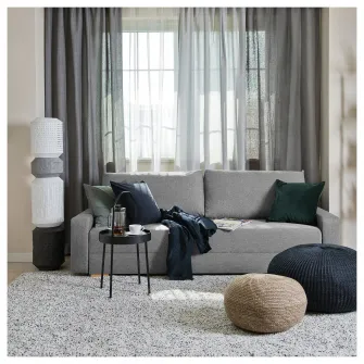 IKEA GRÄLVIKEN Canapea extensibila 3 locuri, gri