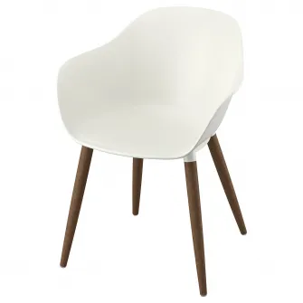 IKEA GRÖNSTA Scaun cu brate, interior/exterior, alb