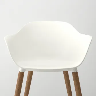 IKEA GRÖNSTA Scaun cu brate, interior/exterior, alb