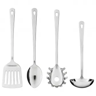 IKEA GRUNKA Set 4 ustensile bucatarie, inox