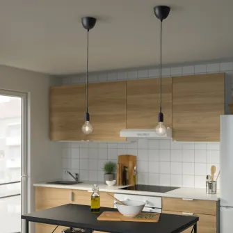 IKEA GRÅVACKA Set cablaj pentru bec, albastru inchis, 1.8 m