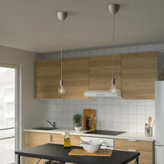 IKEA GRÅVACKA Set cablaj pentru bec, bej, 1.8 m