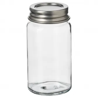 IKEA GULDFISK Borcan mirodenii, sticla transparenta/inox, 6 cl
