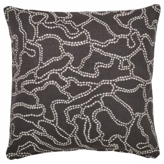 IKEA GULDFLY Fata perna, antracit/alb murdar, 50x50 cm
