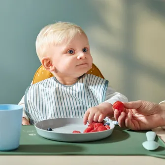 IKEA GULDVÄVARE Baveta, galben inchis/alb
