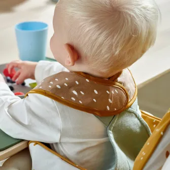 IKEA GULDVÄVARE Baveta, galben inchis/alb