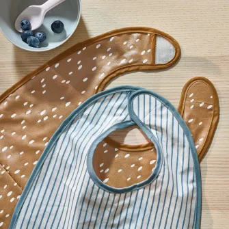 IKEA GULDVÄVARE Baveta, galben inchis/alb