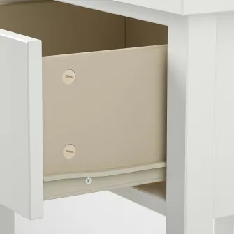 IKEA GULLABERG Noptiera, cu 1 sertar cu polita/alb, 53x43x69 cm