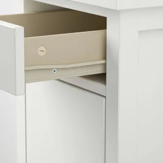 IKEA GULLABERG Noptiera, cu 1 sertar cu usa/alb, 38x40x75 cm