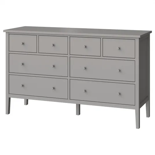 GULLABERG comoda 8 sertare, gri, 168x48x100 cm