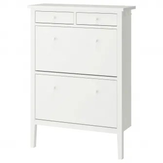 GULLABERG dulap pantofi cu 2 compartimente, alb, 88x30x122 cm
