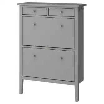 GULLABERG dulap pantofi cu 2 compartimente, gri, 88x30x122 cm
