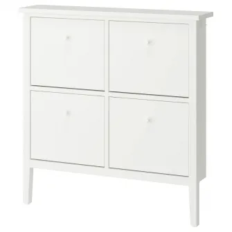 GULLABERG dulap pantofi cu 4 compartimente, alb, 105x22x107 cm