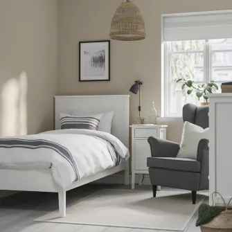 GULLABERG mobilier dormitor, set 2 piese, alb, 90x200 cm