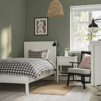 GULLABERG mobilier dormitor, set 2 piese, alb, 90x200 cm