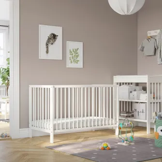IKEA GULLIVER Patut, alb, 60x120 cm