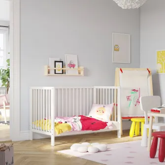 IKEA GULLIVER Patut, alb, 60x120 cm