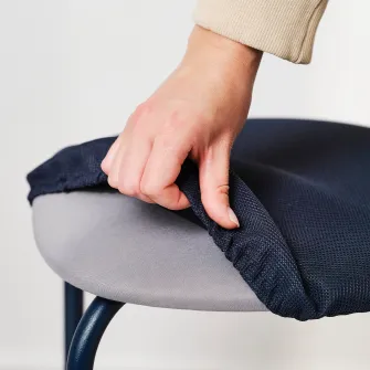 IKEA GULTARP Taburet, albastru inchis/Remmarn albastru inchis