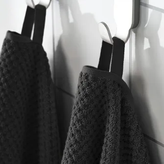 IKEA GULVIAL Prosop baie, negru, 100x150 cm
