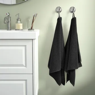 IKEA GULVIAL Prosop maini, negru, 50x100 cm