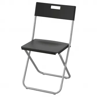 IKEA GUNDE Scaun pliant, negru