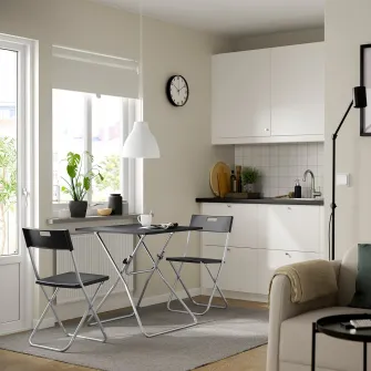IKEA GUNDE Scaun pliant, negru