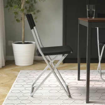 IKEA GUNDE Scaun pliant, negru