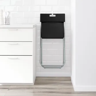 IKEA GUNDE Scaun pliant, negru