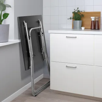 IKEA GUNDE Masa plianta, negru, 67x67 cm