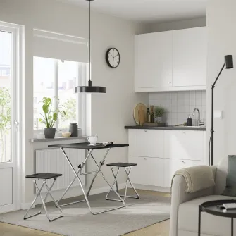 IKEA GUNDE Taburet pliant, negru