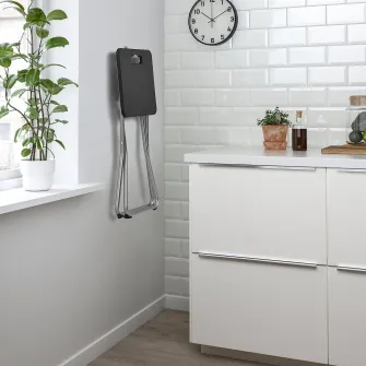 IKEA GUNDE Taburet pliant, negru