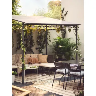 IKEA GUNNÖN Pavilion, gri inchis/gri, 238x233 cm