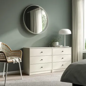 IKEA GURSKEN Comoda 3 sertare, bej deschis, 69x67 cm