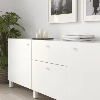 IKEA HACKÅS Maner, alb, 15 mm